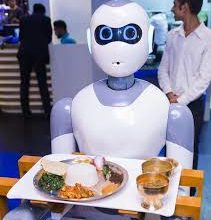 Photo of Nepal’s first robot waiter