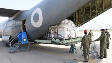 Photo of A PAF AIRCRAFT CARRYING MEDICAL EQUIPMENT FOR THE PEOPLE OF BALUCHISTAN LANDS AT QUETTA