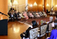 Photo of President for promoting self-examination for early detection of breast cancer