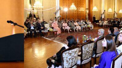 Photo of President for promoting self-examination for early detection of breast cancer