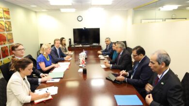 Photo of Dar and Vicky Ford discuss Pak UK relation