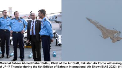 Photo of JF-17 Thunder aircraft took part at International air show