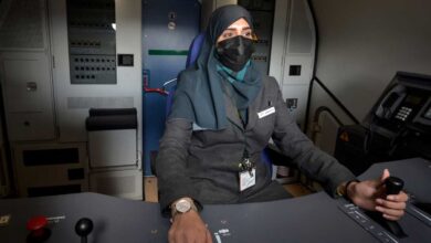 Photo of Tharaa Ali; First women drives high-speed train in Saudi Arabia
