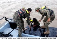 Photo of Pakistan Navy is actively participating in Rescue & Relief operations at Creeks area amid Tropical Cyclone BIPARJOY.